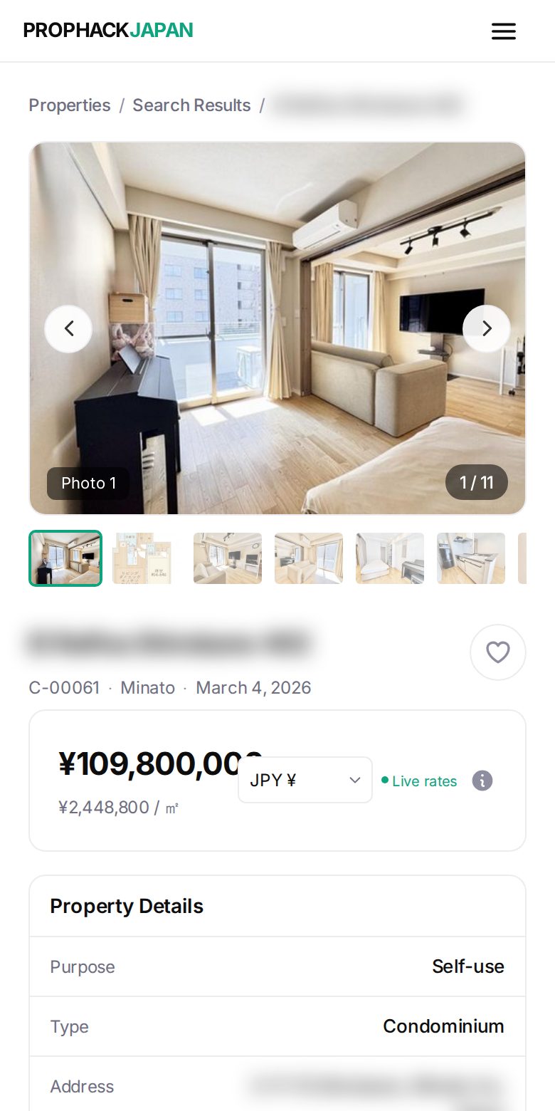 Search, results and detail — mobile — view 4 of 4